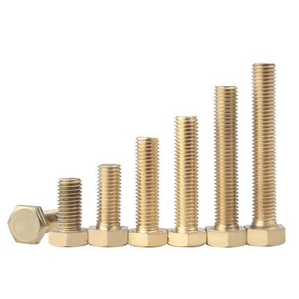 DIN 933 Solid Brass Hex Head Screws Bolts Brass DIN933 Hexagon Head Hex Bolt