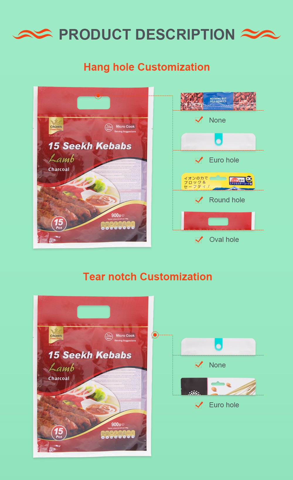 Recycle Flat Pouches With Transparent Window Mylar Stand Up Pouch Foil Handle Bag