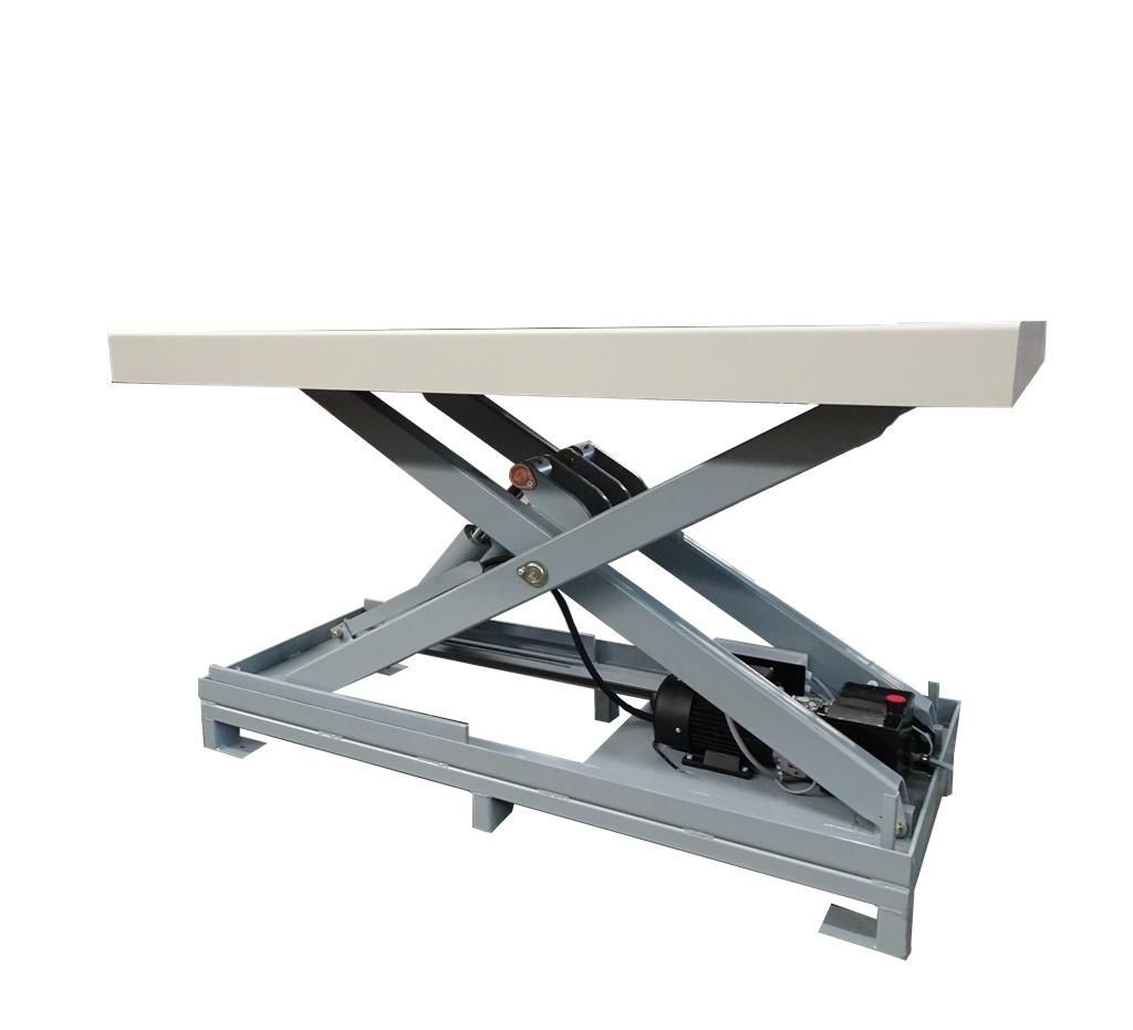 1000kg 2000kg Stationary Lift Table Electric Scissor Lift Fixed Single Scissor Lifting Platform Electric Hydraulic Lift Table