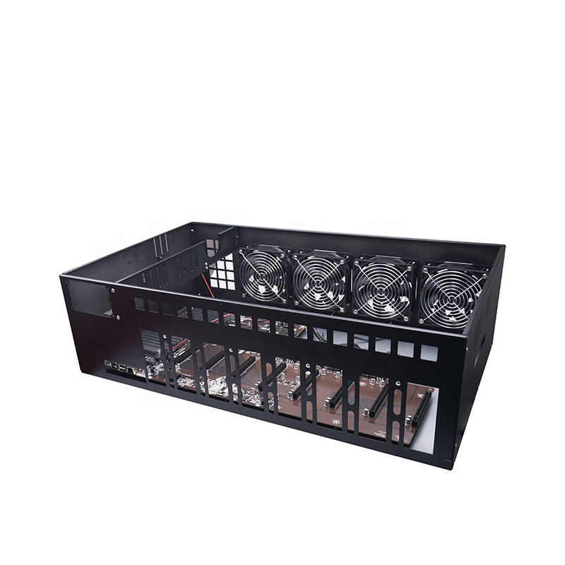 Brand New 24 bay black server case 8 GPU Graphics Case Open Air Rack server cases