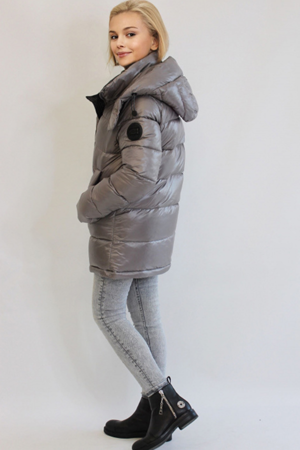 FODARLLOY Long clothes winter bright face loose warm women's cotton padded jacket coat