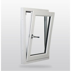 Modern Plastic Frame PVC Tilt And Turn Window With Double Glazed For Hotels