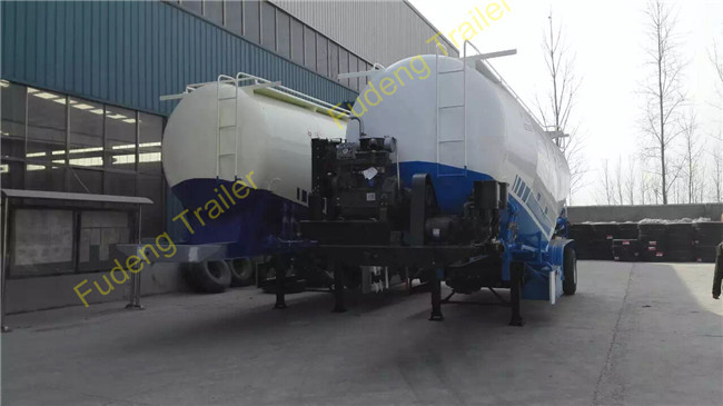 Reinforced Steel 40 CBM Bulk Cement Tanker Trailer With Rear Led Lights