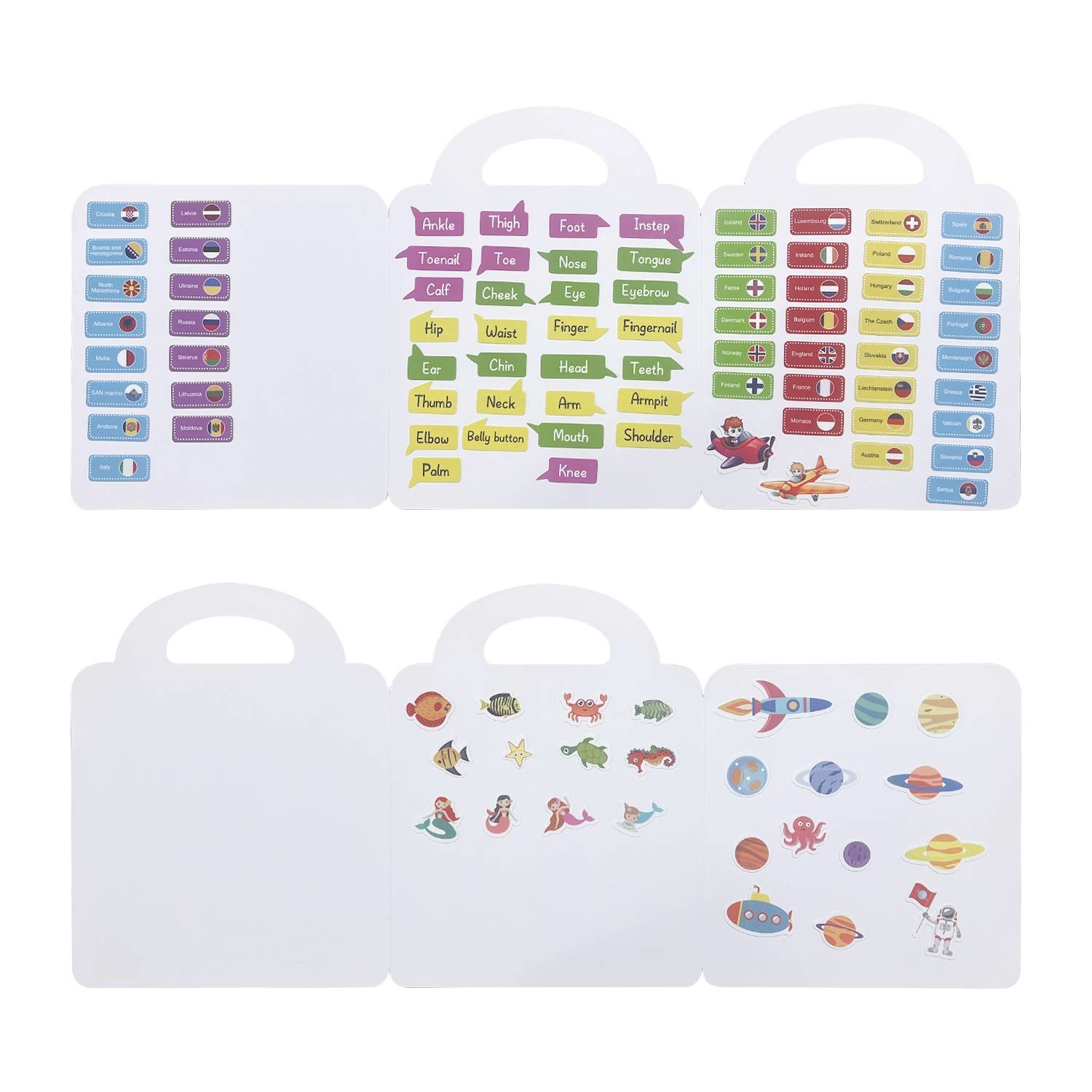 Children Preschool Books Educational Early Learning Removable Sticker Book