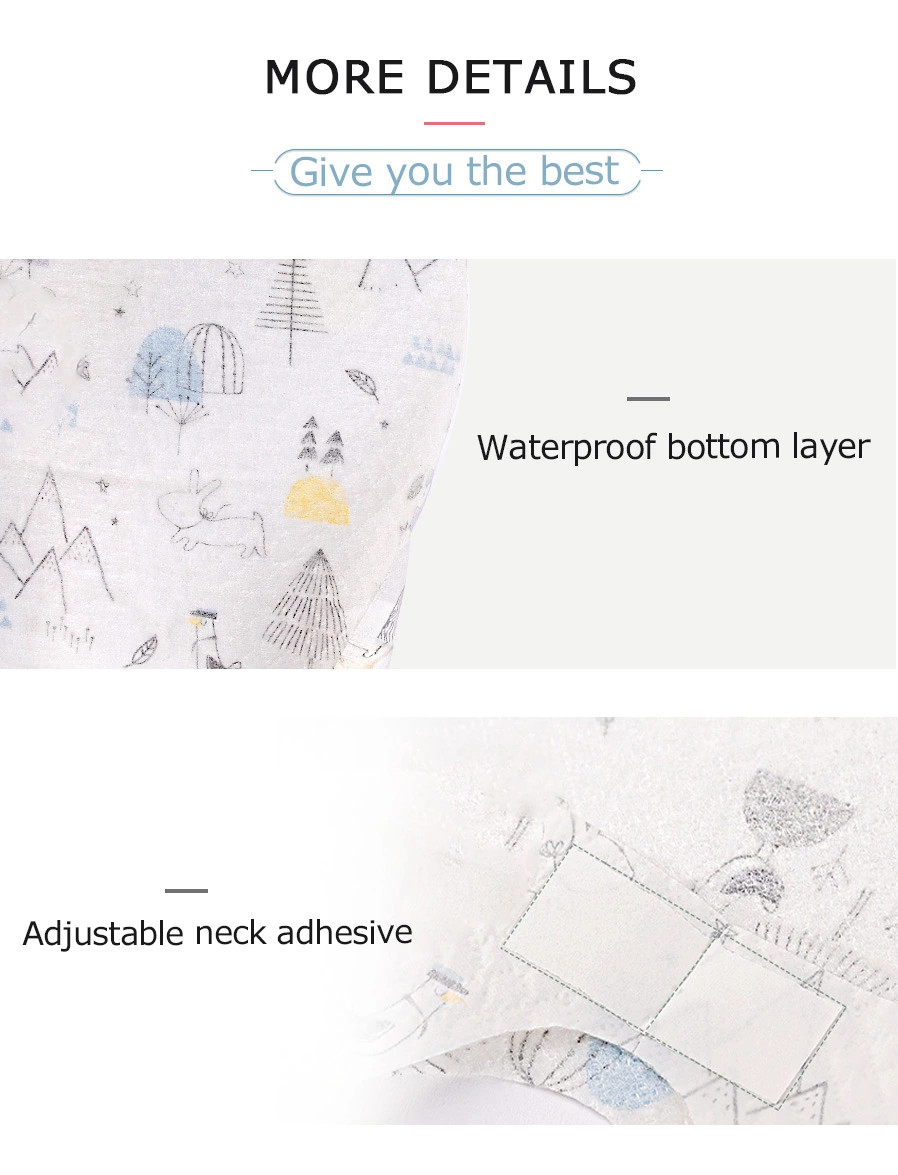 Adjustable Custom Printed Nonwoven Disposable Paper Bibs