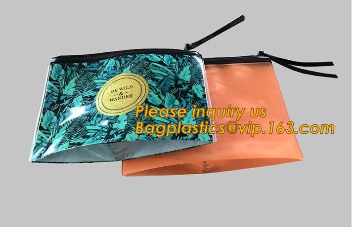 Factory Custom made Environmental PVC clear packaging toy storage handle bag,plastic tote packaging bag with handles fro