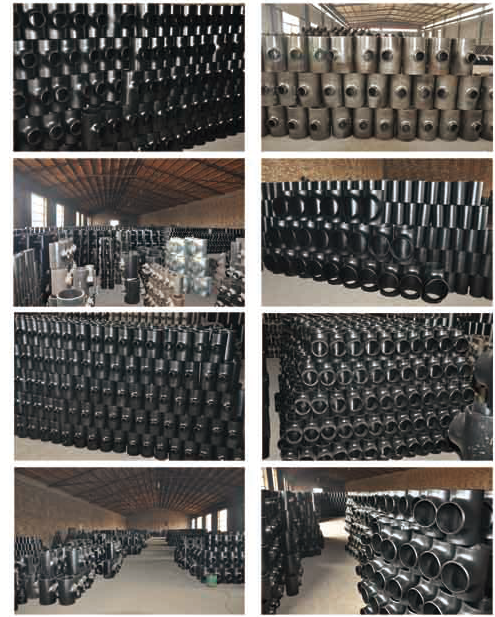 ASTM A106 Gr B Sch.40 80 Carbon Steel Tee Black Paint Or Sandblasted Galvanized
