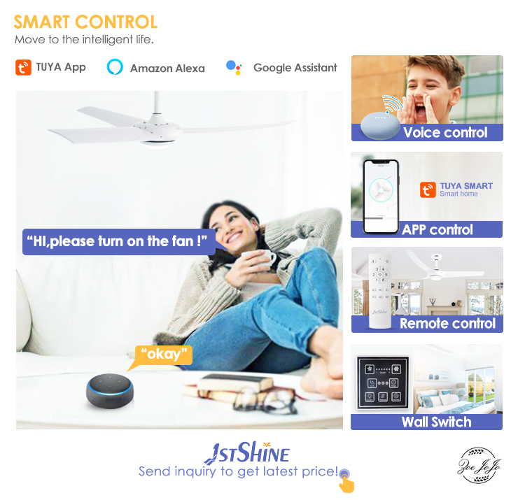 Effortless Home Upgrade with 3 ABS Plastic Blades LED Ceiling Fan and Stylish Design