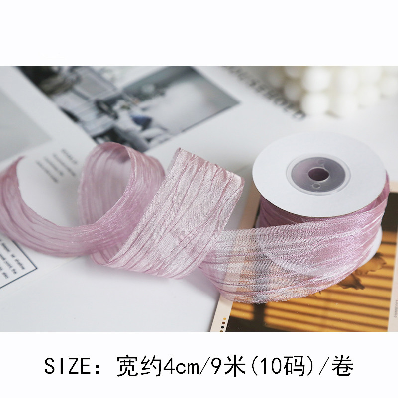 Polyester 38mm Organza Ribbon Eco Friendly Pale Pink Organza Ribbon
