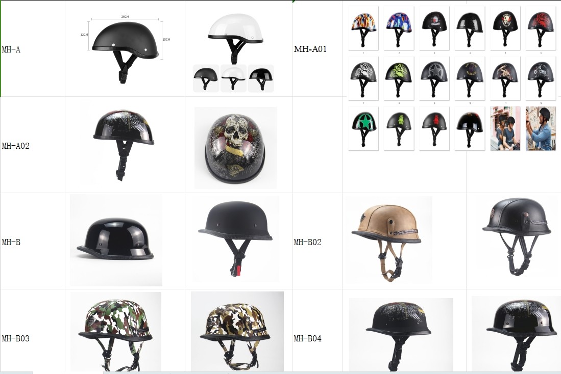 Wholesale and OEM Vintage Motorcycle Helmet High Quality Open Face Helmet Half Face Motorbike Helmet