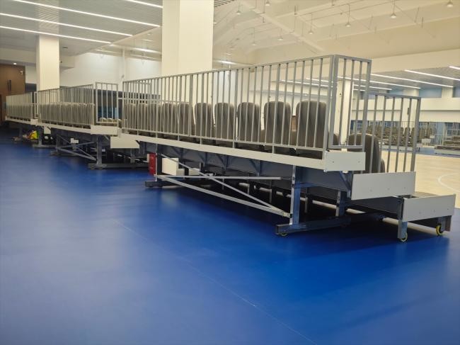 Steel Platform Telescopic Seating System in Grey or Black Color for Customizable Needs