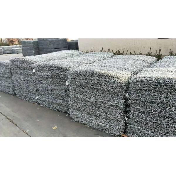 2.0mm Galvanized Steel Wire Gabion Basket Mesh With 80*100 Mesh Size And 50-100 Stone Size
