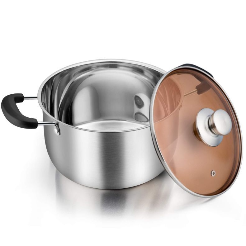 Wholesale Top Seller Kitchen Cooking Ware Hot Pot Induction Stainless Steel Cookware Soup Pot