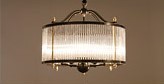 2700k To 6500k Clear Glass Drum Chandelier