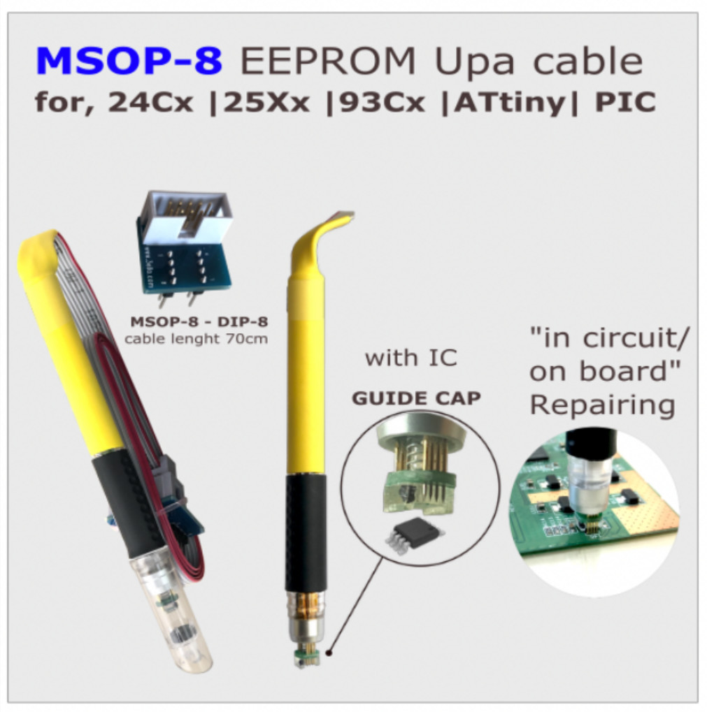 TSSOP8 pogo adapter with GUIDE CAP for in-circuit programmer CARPROG DP3 DP4 EEPROM/93CXX /25CXX/24CXX