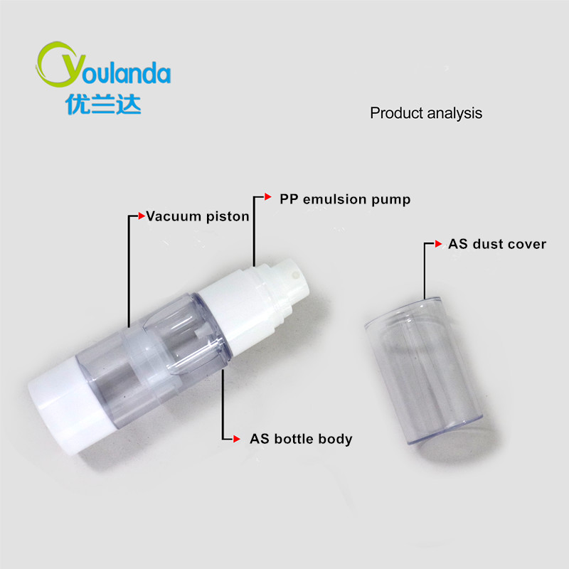 AS Airless 15ml Fine Mist Sprayer Transparent Vacuum Fine Mist Bottle 30ml 50ml