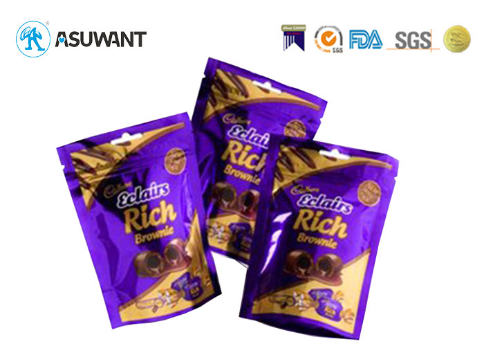 Custom Logo Stand Up Cookies Food Packaging Pouches With Zipper
