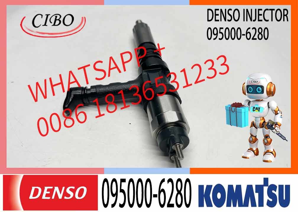 095000-6280 6219-11-3100 Fuel Injector Fits Komatsu SAA12V140 Engine