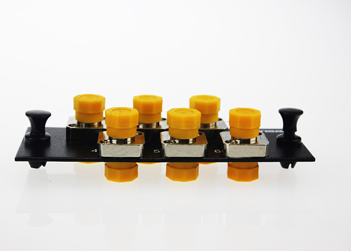 ABS / PC Material Fiber Optic Cable Assembly FC Simplex Adapter Panel