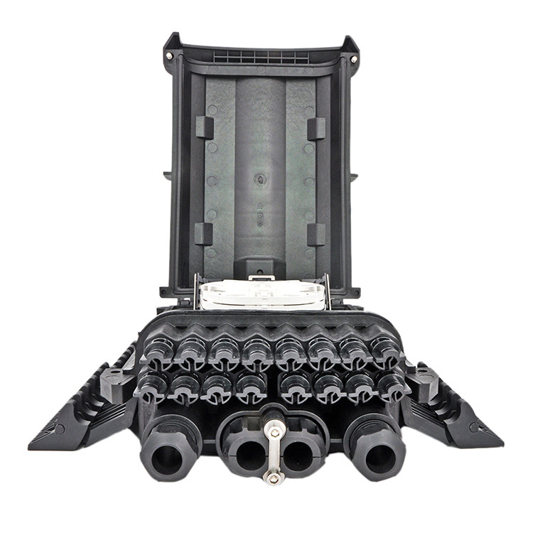 Horizontal IP68 Pole Fiber Optic Socket Panel 155mm Ftth Fiber Optic Termination Box