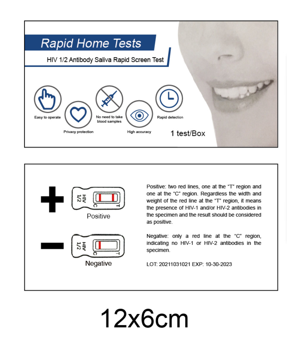99% Accuracy Hiv Saliva Test Kit 25pcs/Box Packing