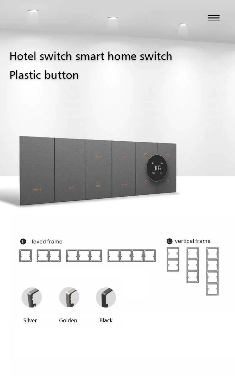 D8B Metal Wall Switch Zigbee Tuya APP Control 1 / 2 / 3 Button Wall Switch
