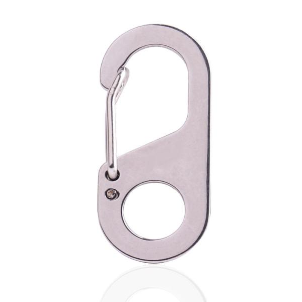 Spring Buckle Snap Stainless Steel Key Chain Carabiner Hook Keychain Key Ring EDC Tool