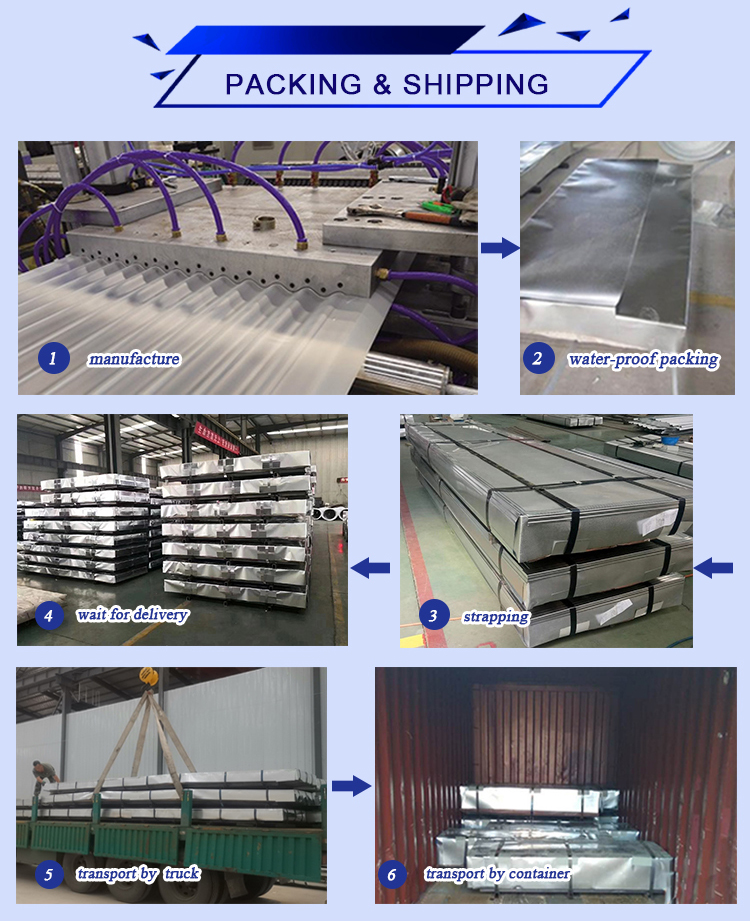 0.1-1mm Thickness Zinc Color Roofing Sheet for Regular Spangle Galvanized Corrugated Roofing Materials