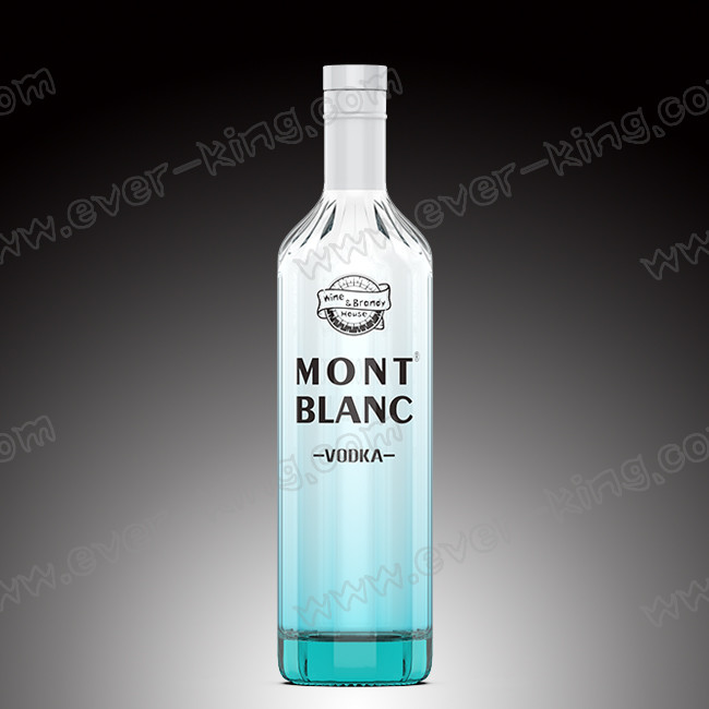 Glass Cork Blue Liquor Vodka Glass Bottle 700ml