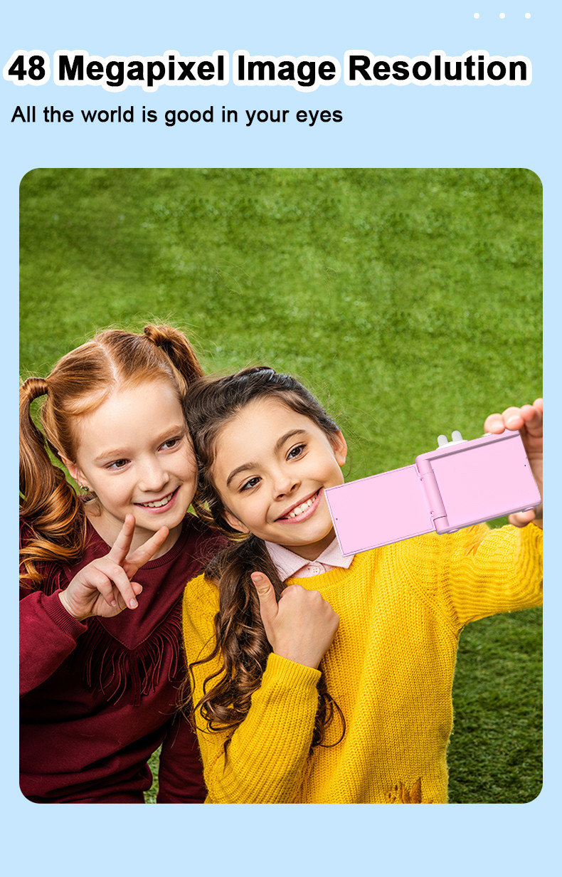 Instant Print Kids Camera 1080P HD Video Camera Print Toy Age 3+ Girl Christmas Gift