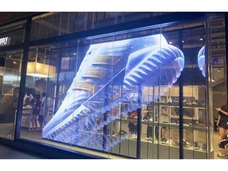 Outdoor Full Color LED Transparent Screen P3.9*7.8mm for Shopping Mall Video Display