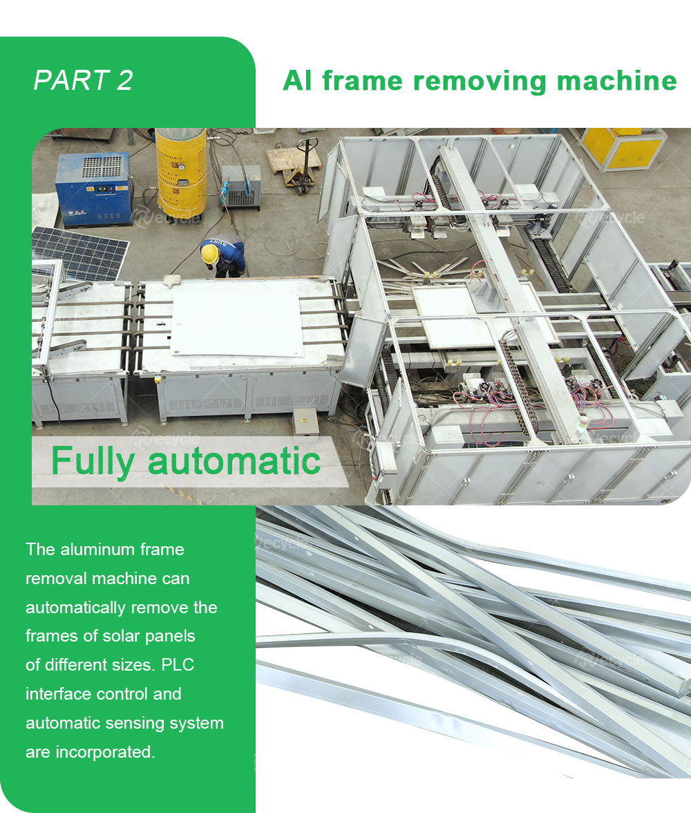 High Recovery Rate Solar Panels Photocell Recycling Equipment 100% Recycling Solution