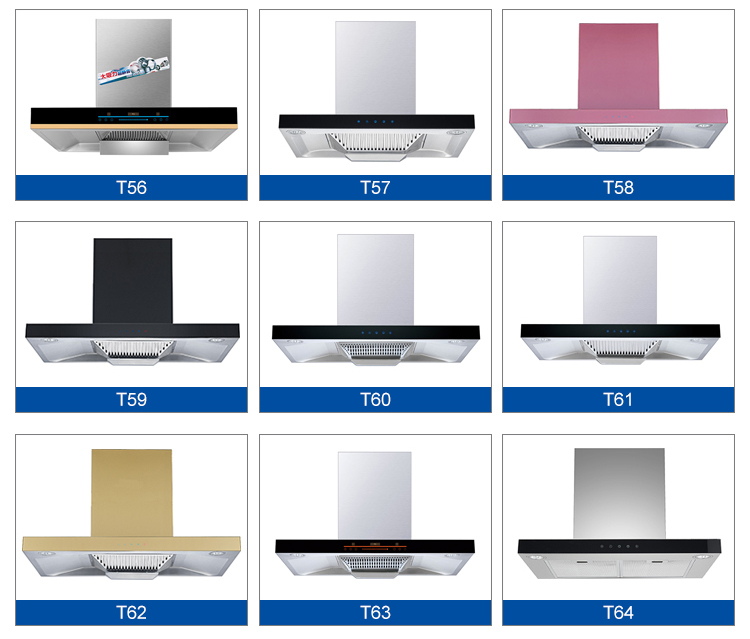 HUATAI T Shape Chimney Hood Stainless Steel Copper Motor Low Noise Function 200W Power