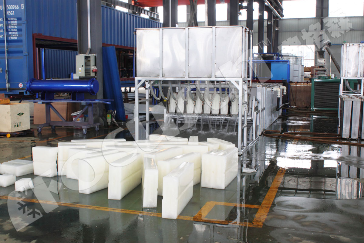 Energy-saving Stainless Steel Brine System Block Ice Machine with R404a Refrigerant