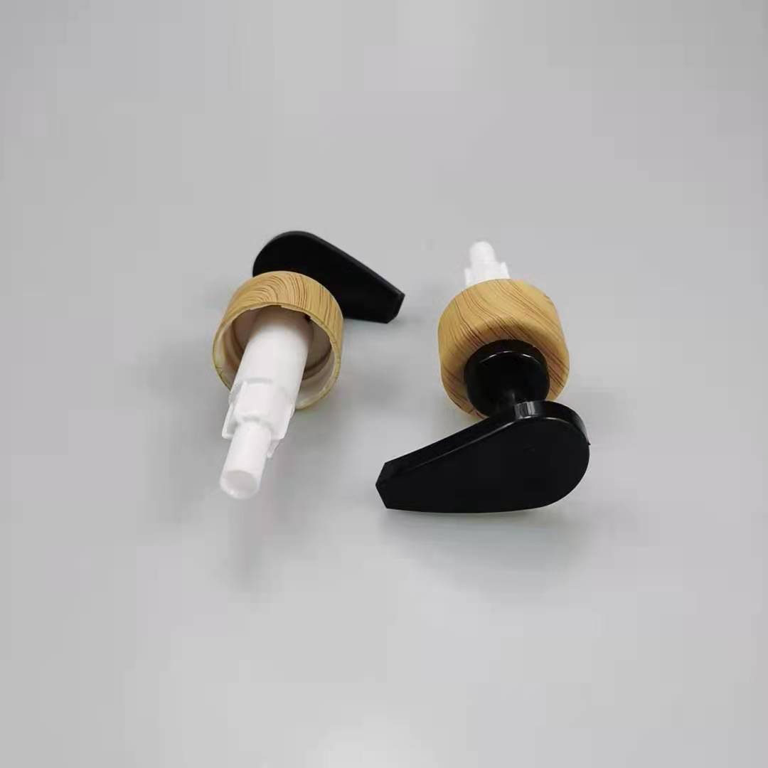 Non-Refillable Shampoo Bottle Lotion Pump 24/410 28/410 with Bamboo Printing Lid