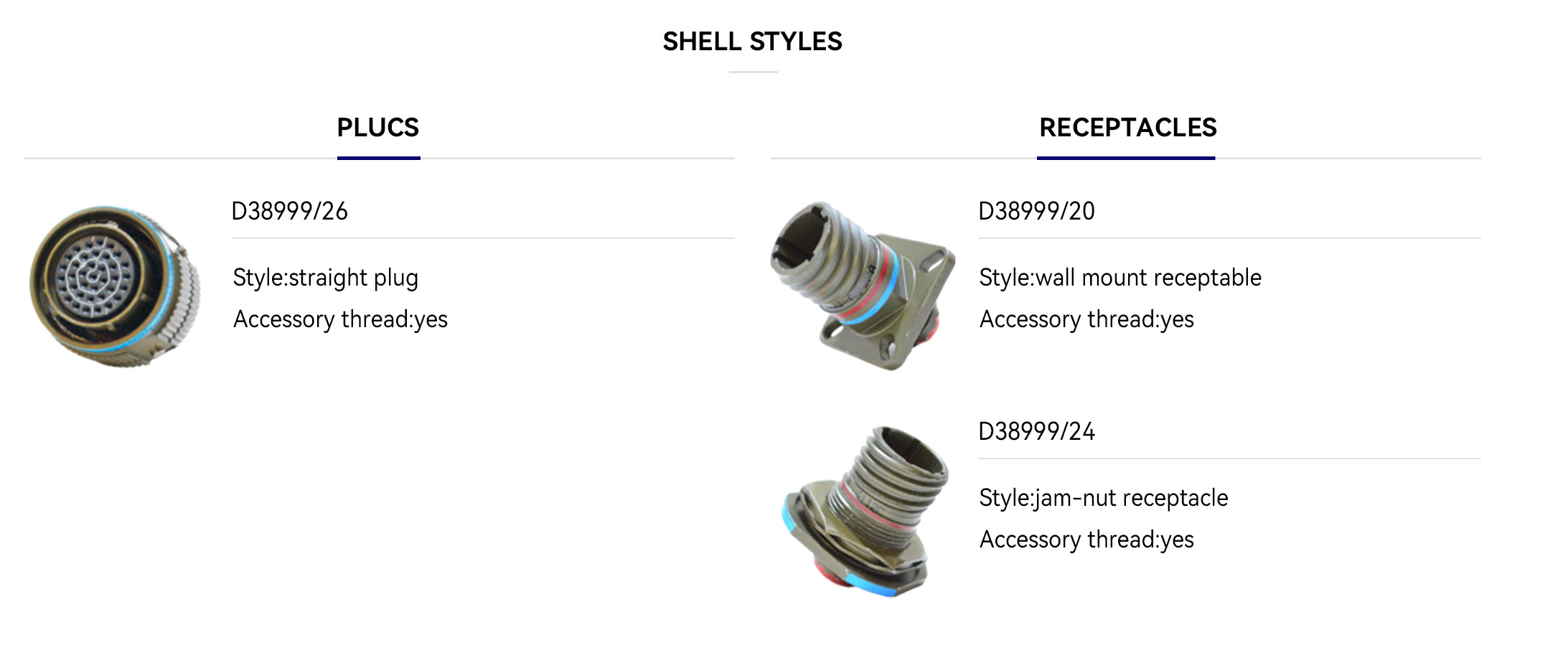 Amphenol D38999 38999 MIL-DTL MIL Spec Circular Connector KJA0T17F8PN Circular Connectors Crimp Type