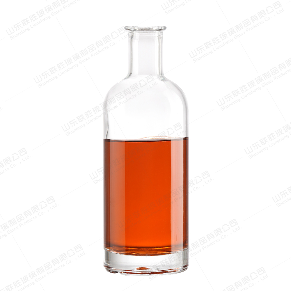 1000ml Glass Liquor Wine Vodka Tequila Bottle With Sealed Cork Lid OEM