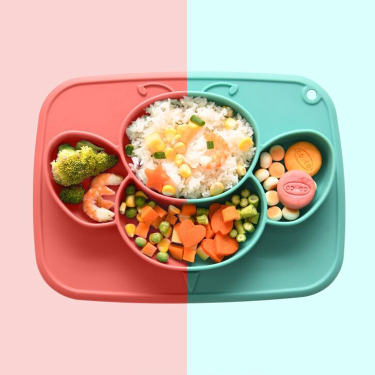 Suction Cup Children Tableware Plates Dish Baby Silicone Crockery Toddlers Dishware Antiskid