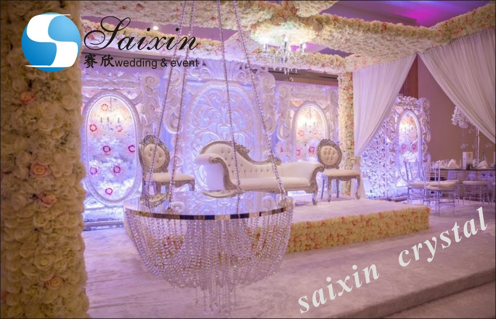 Saixin Customize Romantic Drapes Curtain Wedding Stage Backdrop for wedding garland decoration