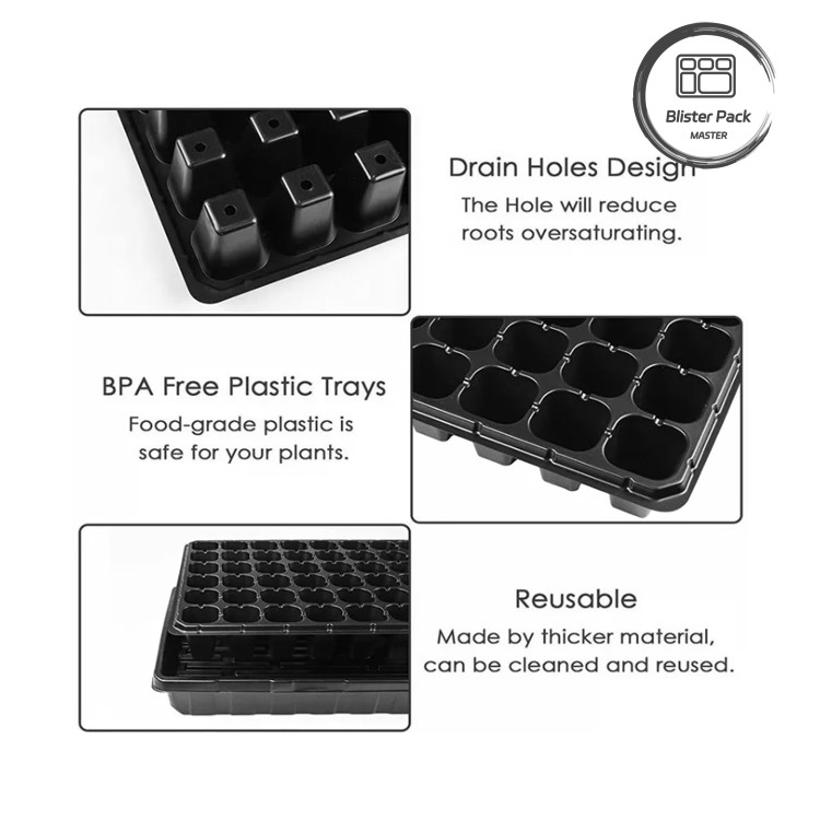 Economical Plastic Seedling Trays For Tomatoes Efficient Germination System For Seed Starters