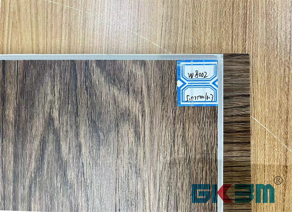 Waterproof Click Luxury SPC Flooring Plank Knife Grain Oak Dark Brown LS-W8002