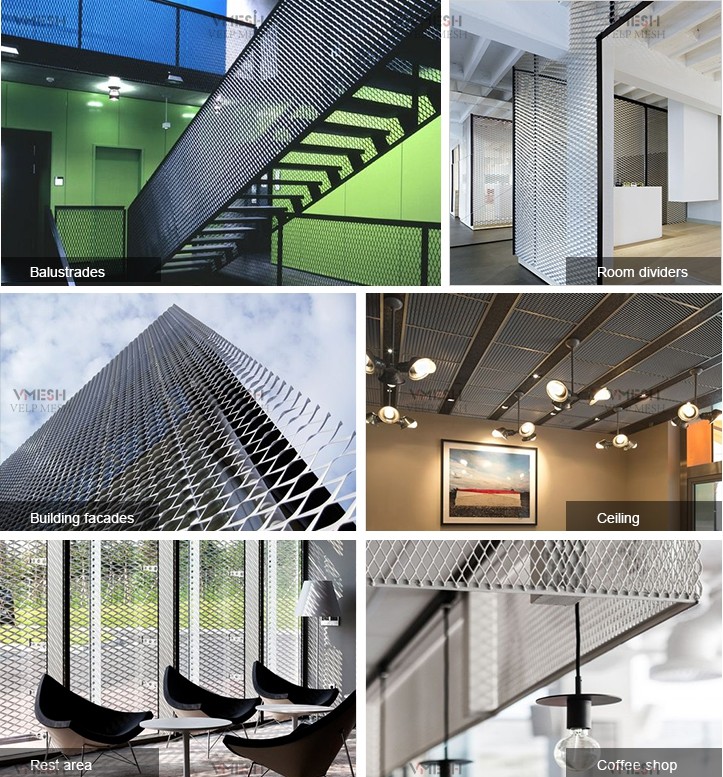 Metal Building Materials Aluminum Expanded Metal Sheet Wall Cladding Facades