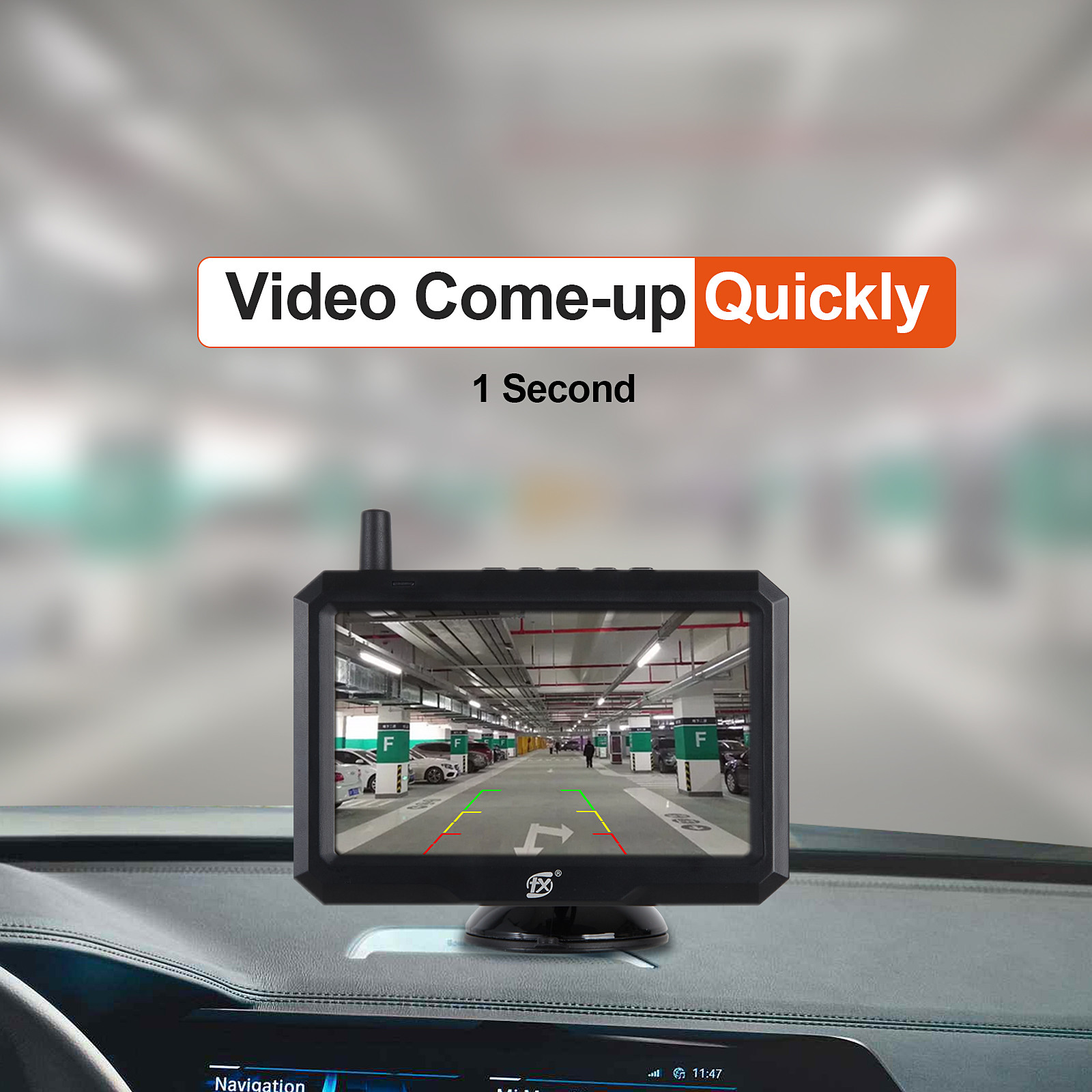 5 Inch Color IP68 HD Wireless Monitor Rearview Camera Systems