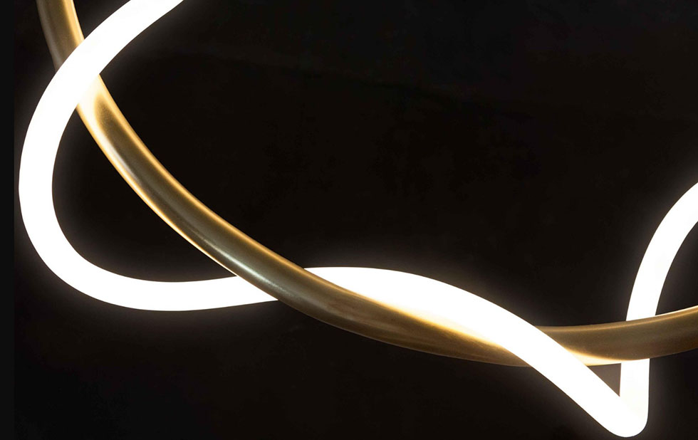 7000lm Restaurant Led Strip Chandelier Led Rope Chandelier 110~240V
