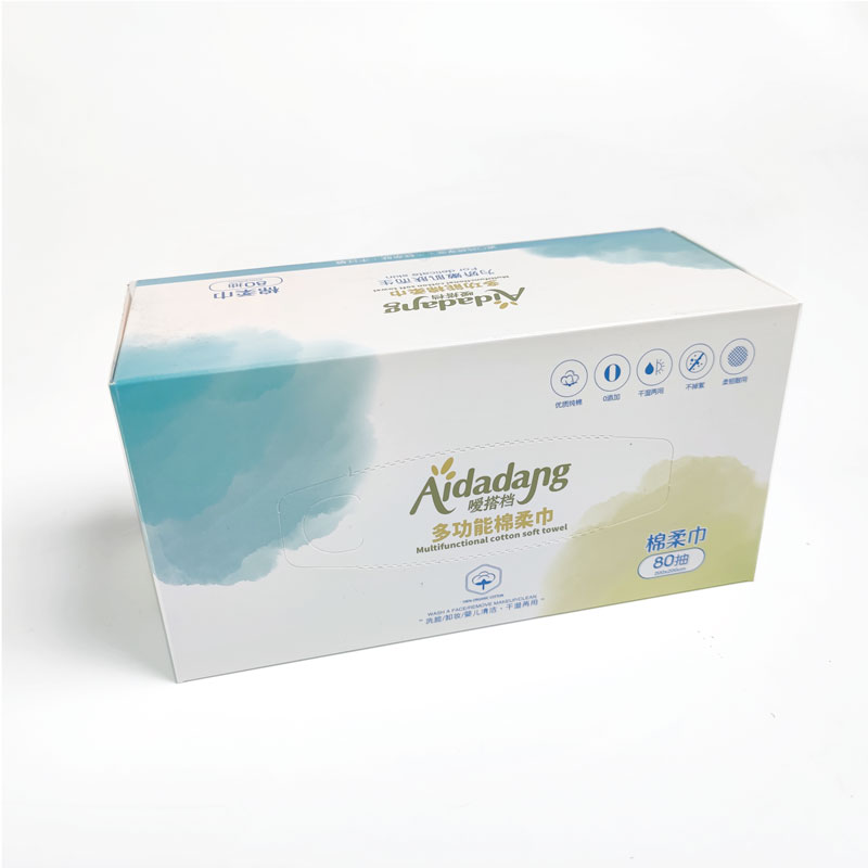 1 Ply Cotton Layer 80 Sheets Virgin Bamboo Towels Box for Facial Cleaning Multi-layer