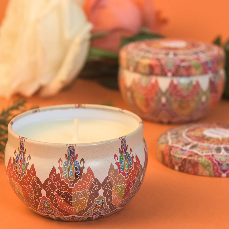 Amber Environmentally Friendly Scented Candles Metalized vanilla Scent
