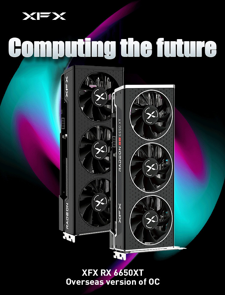 RX6650xt 8GB GPU Graphics Card GDDR6 128 Bits DP HDMI Gaming PC Video Card