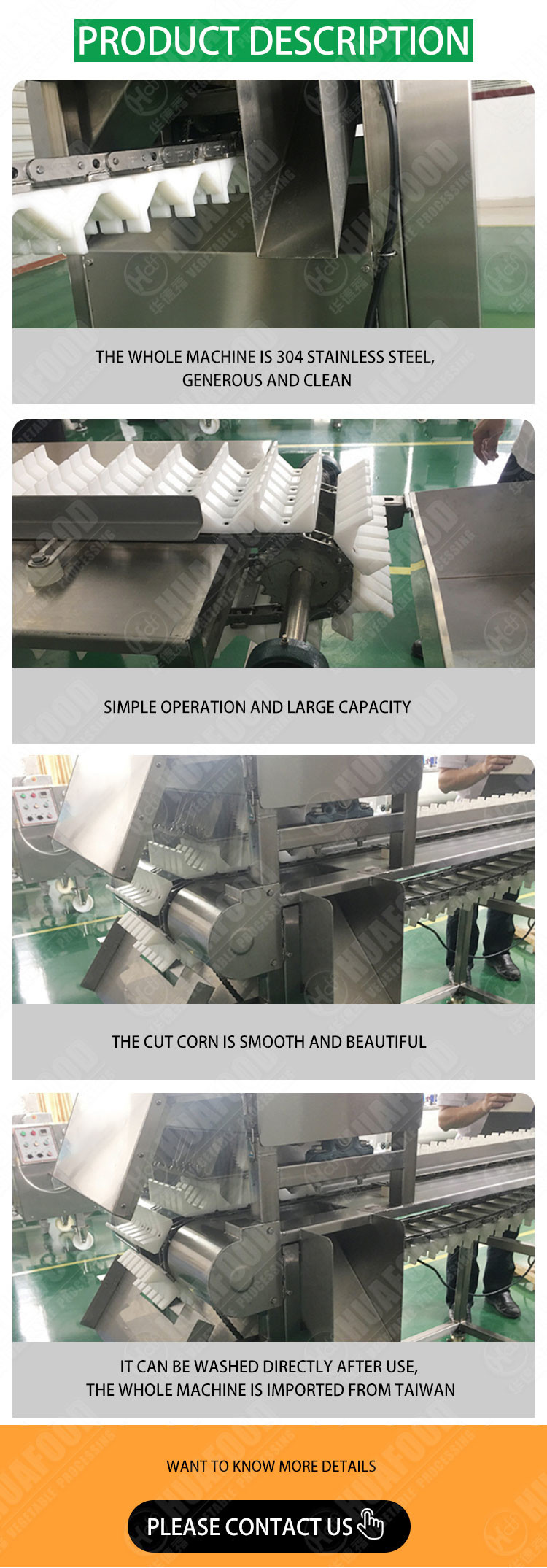 Corn Carrot Segment Cutting Automatic Food Processing Machines