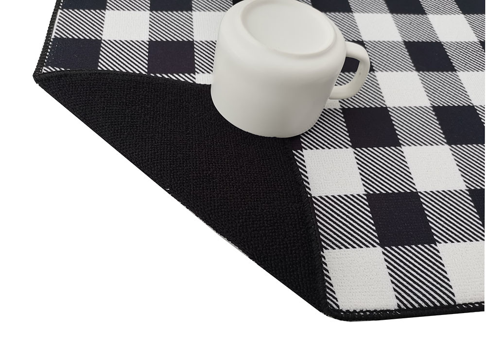 220 Gsm Kitchen Usage Countertop Dish Drainer Drying Mat Microfiber