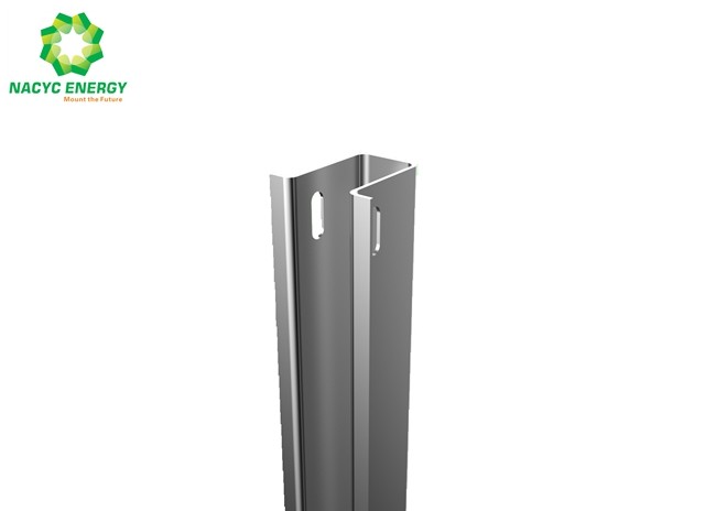 PV Anodized Aluminum Solar Panel Mounting System Roll Ground